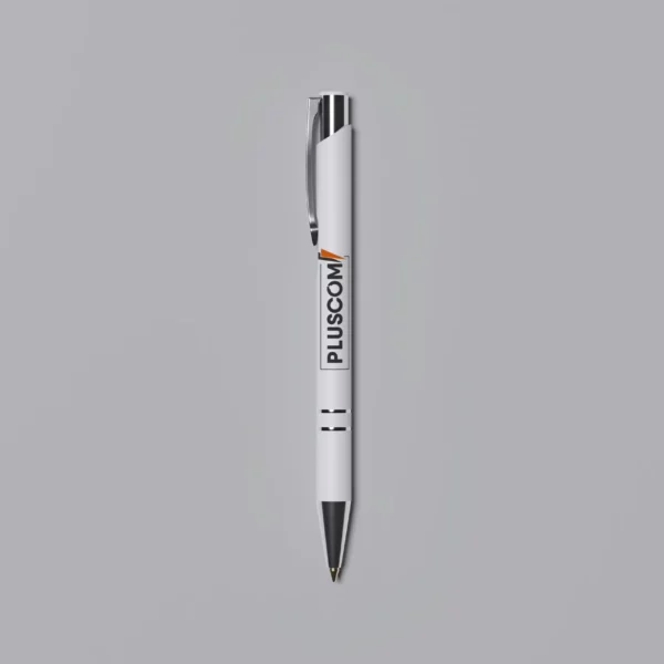 Stylo PLUSCOM personnalisé – Agence de communication Aytré La Rochelle